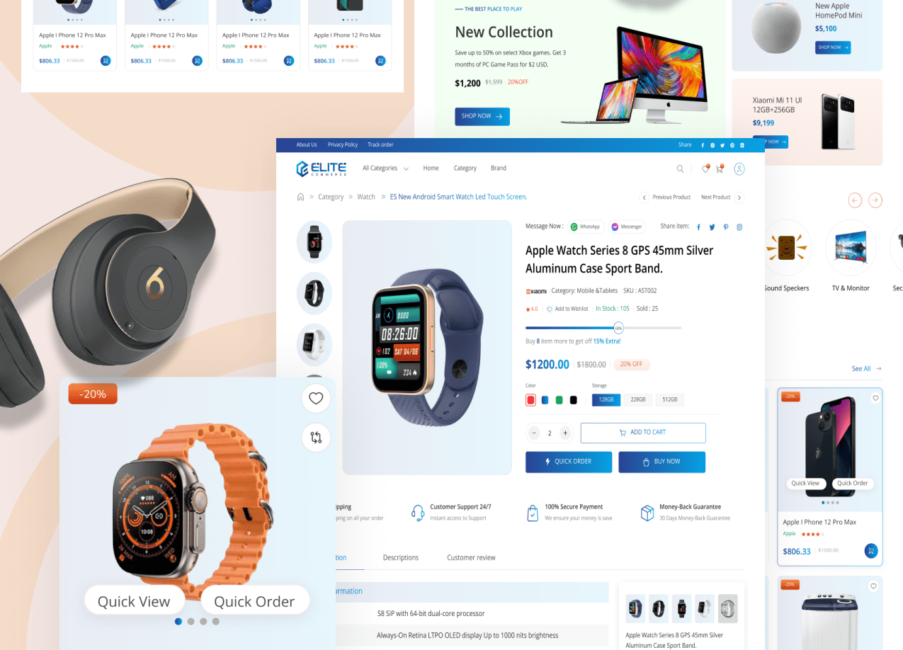 BD Commerce – E-commerce Client Panel Project Screenshot